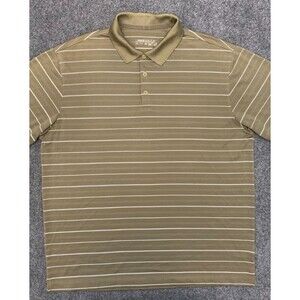 Nike Shirt Mens XL Dri-Fit Performance Short-Sleeve Polo Wicking Striped Outdoor